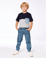 Parachute Cargo Pocket Jogger Pants Dark Teal | Deux par Deux | Jenni Kidz