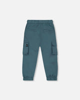 Parachute Cargo Pocket Jogger Pants Dark Teal | Deux par Deux | Jenni Kidz