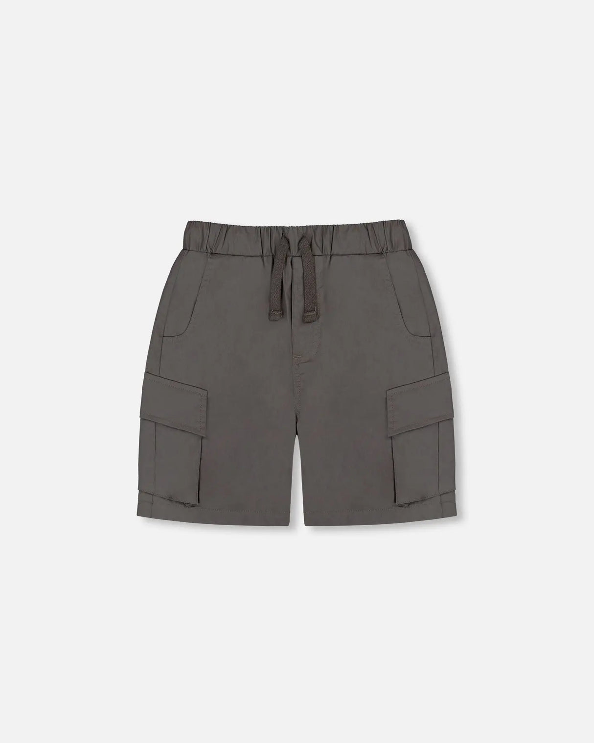 Parachute Cargo Pocket Shorts Dark Gray | Deux par Deux | Jenni Kidz