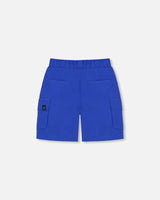 Parachute Cargo Pocket Shorts Royal Blue | Deux par Deux | Jenni Kidz