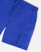 Parachute Cargo Pocket Shorts Royal Blue | Deux par Deux | Jenni Kidz