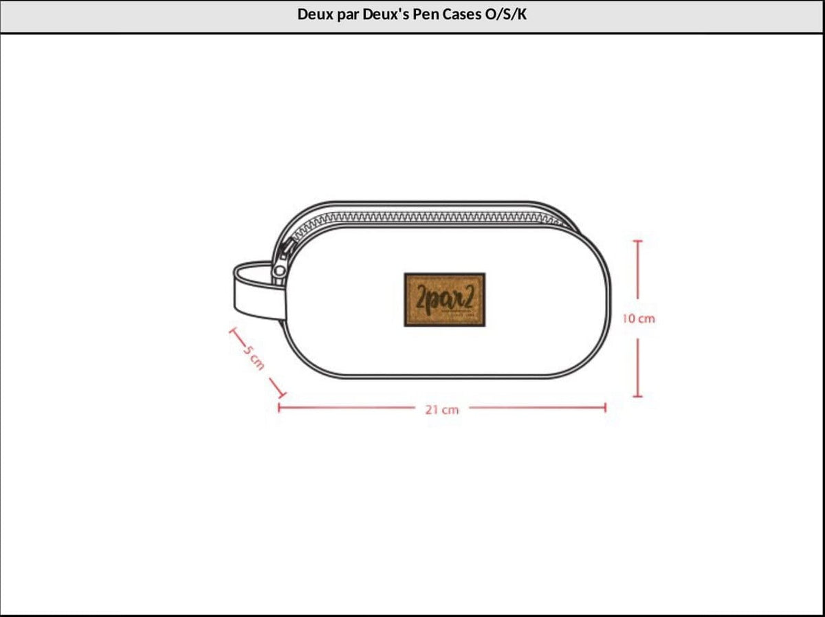 Deux par Deux Double Pencil Case Blue And Beige Gradient