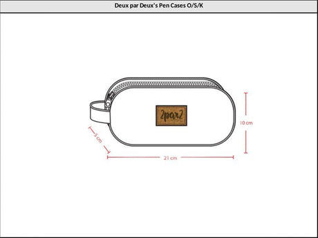 Deux par Deux Double Pencil Case Blue And Beige Gradient