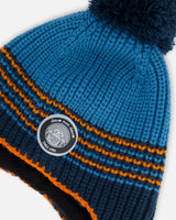 Peruvian Knit Hat Blue And Orange | Deux par Deux | Jenni Kidz