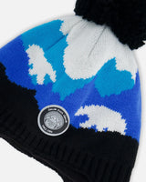 Peruvian Knit Hat Royal Blue Bears And Black | Deux par Deux | Jenni Kidz
