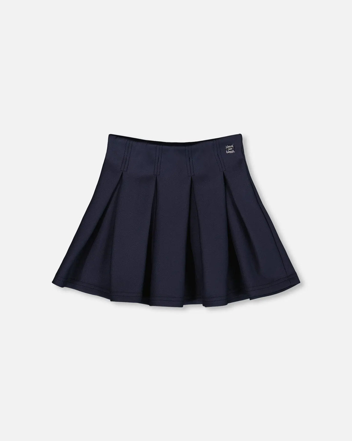 Pleated Milano Skirt Navy Blue | Deux par Deux | Jenni Kidz