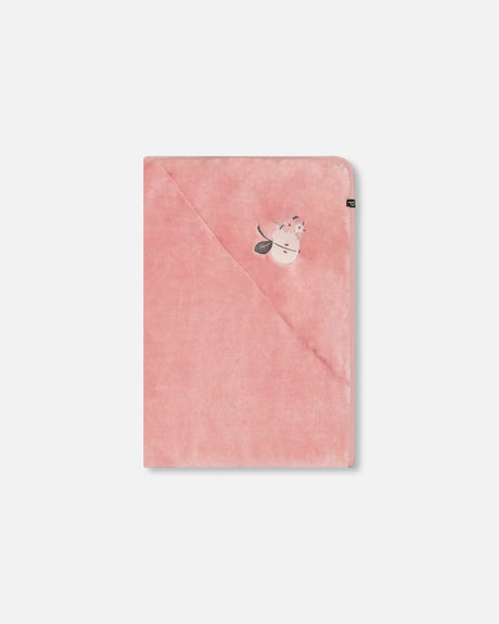 Plush Blanket With Embroidery Light Pink | Deux par Deux | Jenni Kidz