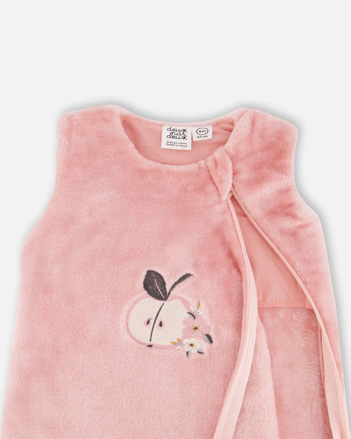 Plush Sleep Sack With Embroidery Light Pink | Deux par Deux | Jenni Kidz