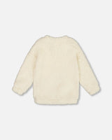 Plush Tunic Off-White With Bear Pocket | Deux par Deux | Jenni Kidz