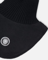 Polar Fleece And Knit Neckwarmer Black | Deux par Deux | Jenni Kidz