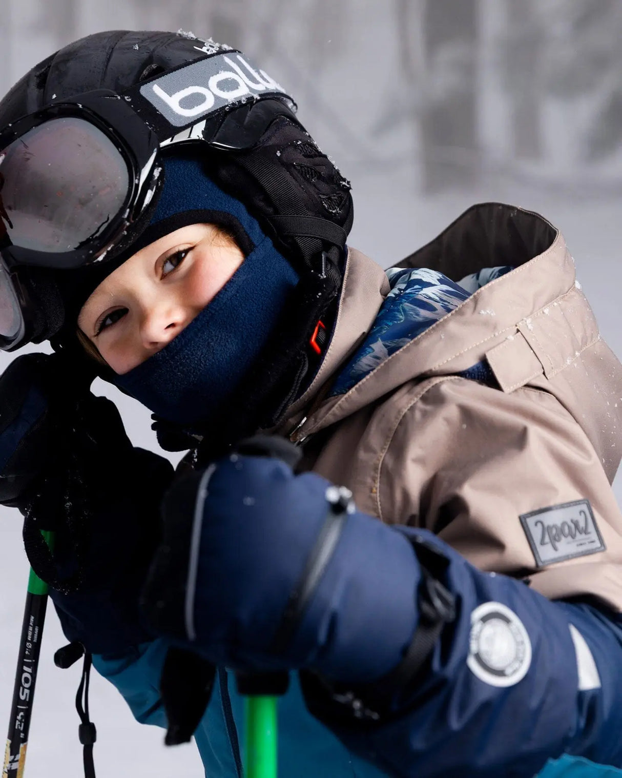 Polar Fleece Balaclava Navy Blue | Deux par Deux | Jenni Kidz