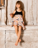 Printed Bubble Dress Black And Pink Butterflies | Deux par Deux | Jenni Kidz