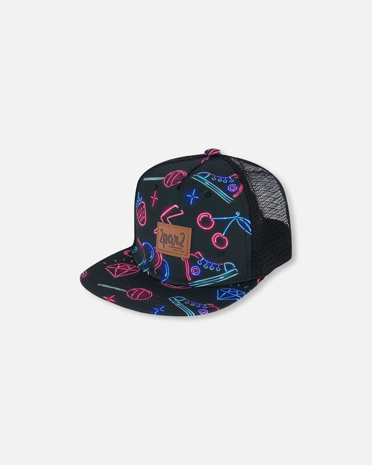 Printed Cap Black And Blue And Pink Items | Deux par Deux | Jenni Kidz