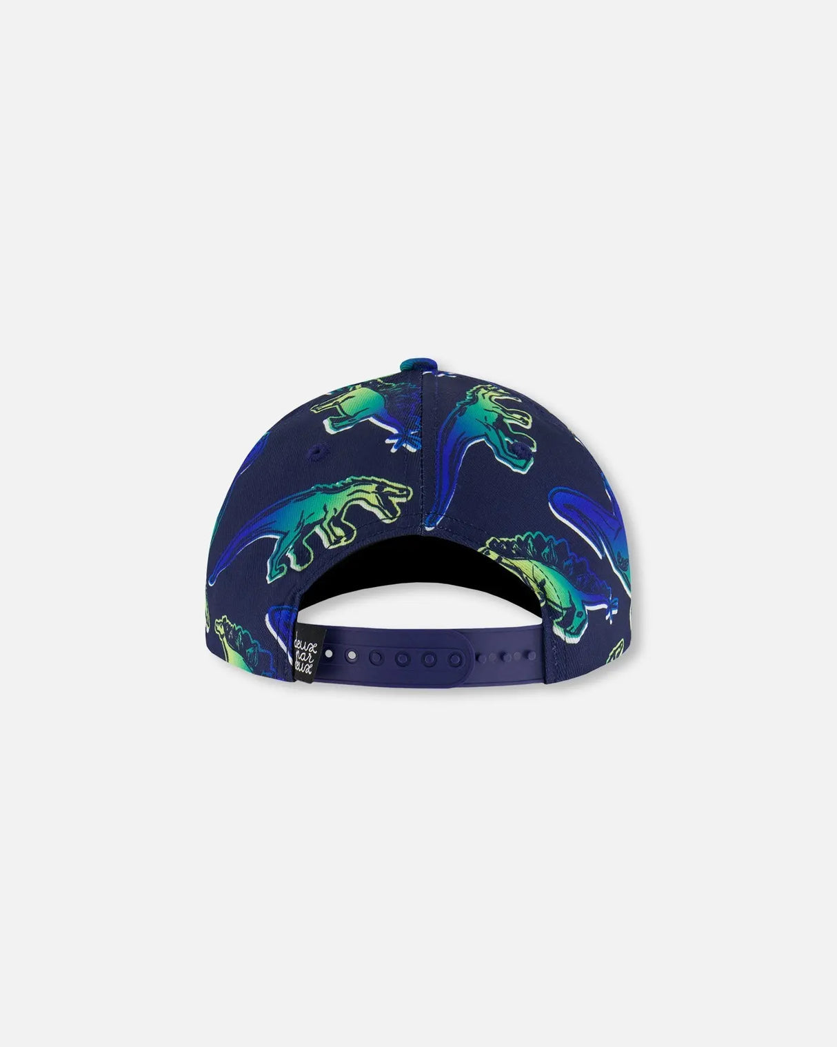 Printed Cap Blue And Green Dino On Navy | Deux par Deux | Jenni Kidz