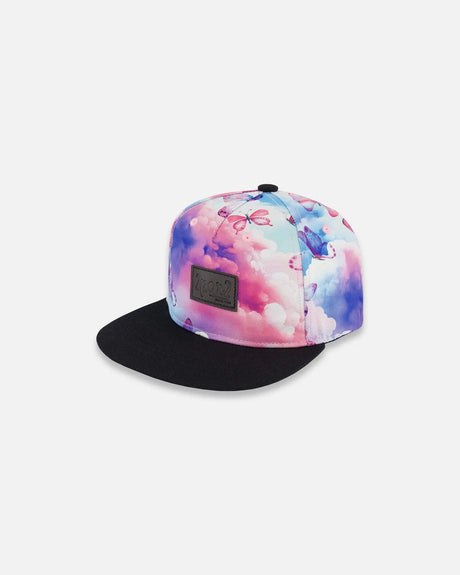 Printed Cap Butterflies On Multicolored And Black Background | Deux par Deux | Jenni Kidz