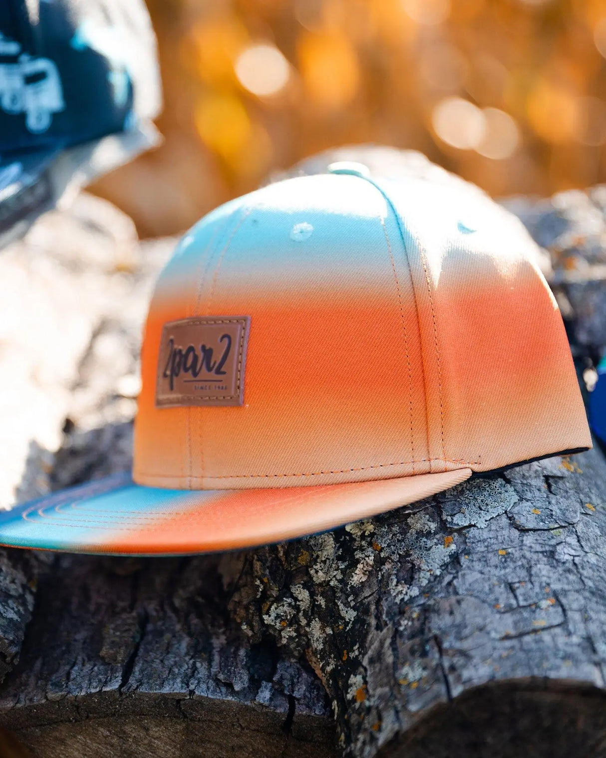 Printed Cap Navy Blue, Turquoise, And Orange | Deux par Deux | Jenni Kidz