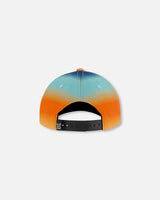 Printed Cap Navy Blue, Turquoise, And Orange | Deux par Deux | Jenni Kidz