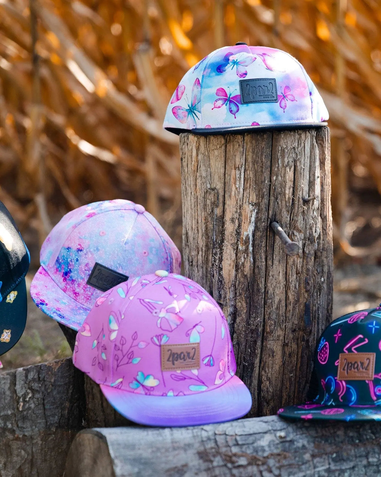 Printed Cap Pink With Bubble Effects | Deux par Deux | Jenni Kidz