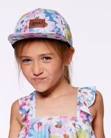 Printed Cap White, Pink, And Green Flowers | Deux par Deux | Jenni Kidz