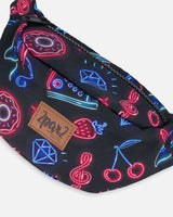 Printed Fanny Pack Black And Blue And Pink Items | Deux par Deux | Jenni Kidz