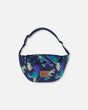 Printed Fanny Pack Blue And Green Dino On Navy | Deux par Deux | Jenni Kidz