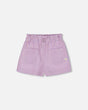 Printed Gingham Short Lilac And Pink | Deux par Deux | Jenni Kidz