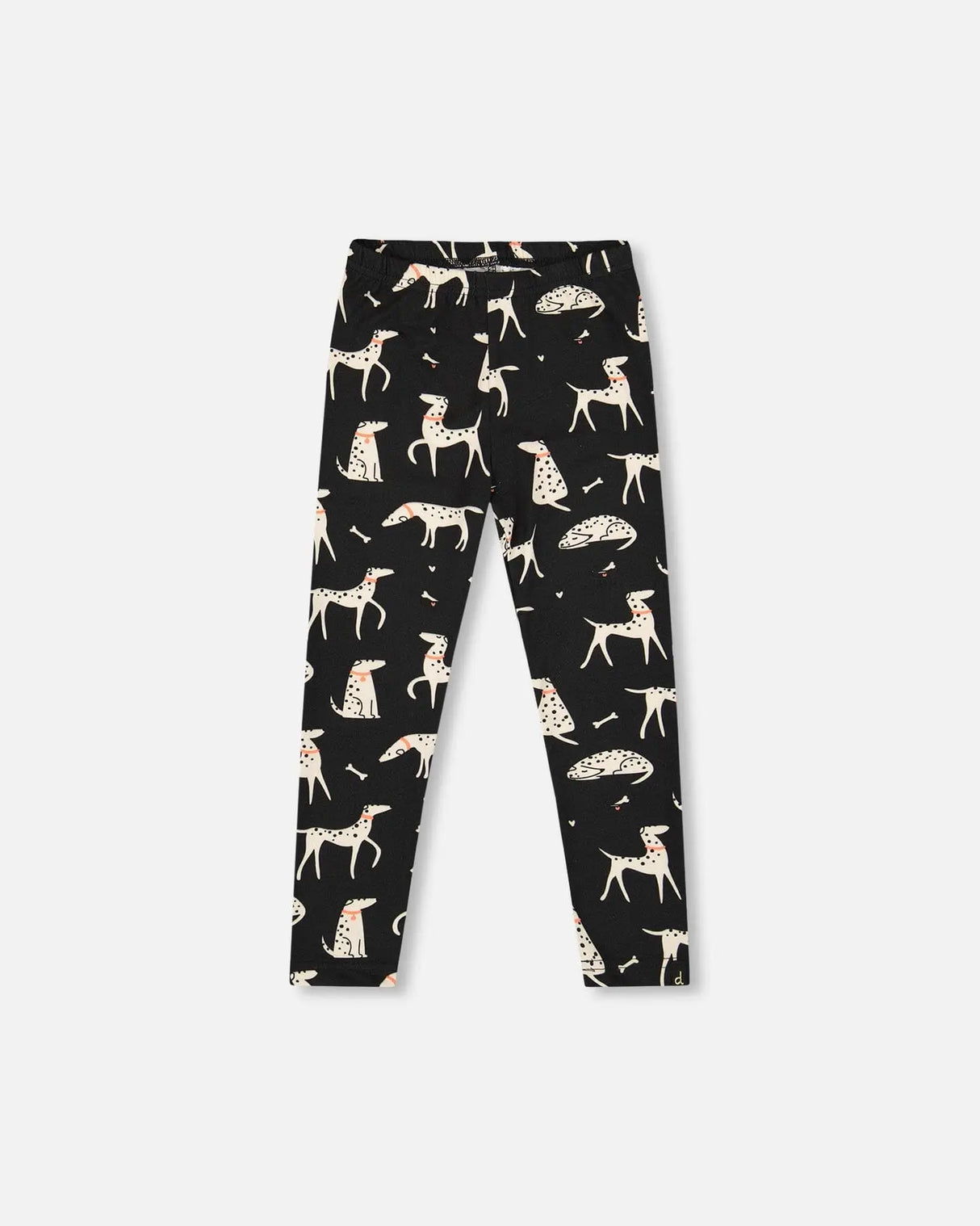 Printed Jersey Leggings Black With Dalmatians | Deux par Deux | Jenni Kidz