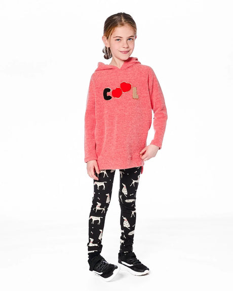 Printed Jersey Leggings Black With Dalmatians | Deux par Deux | Jenni Kidz