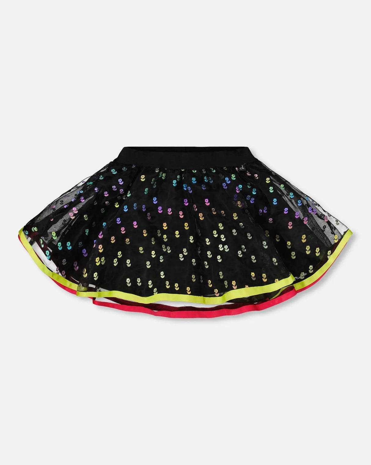 Printed Mesh Skirt Multicolor | Deux par Deux | Jenni Kidz