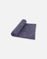 Printed Muslin Blanket Navy Blue Paper Boats | Deux par Deux | Jenni Kidz