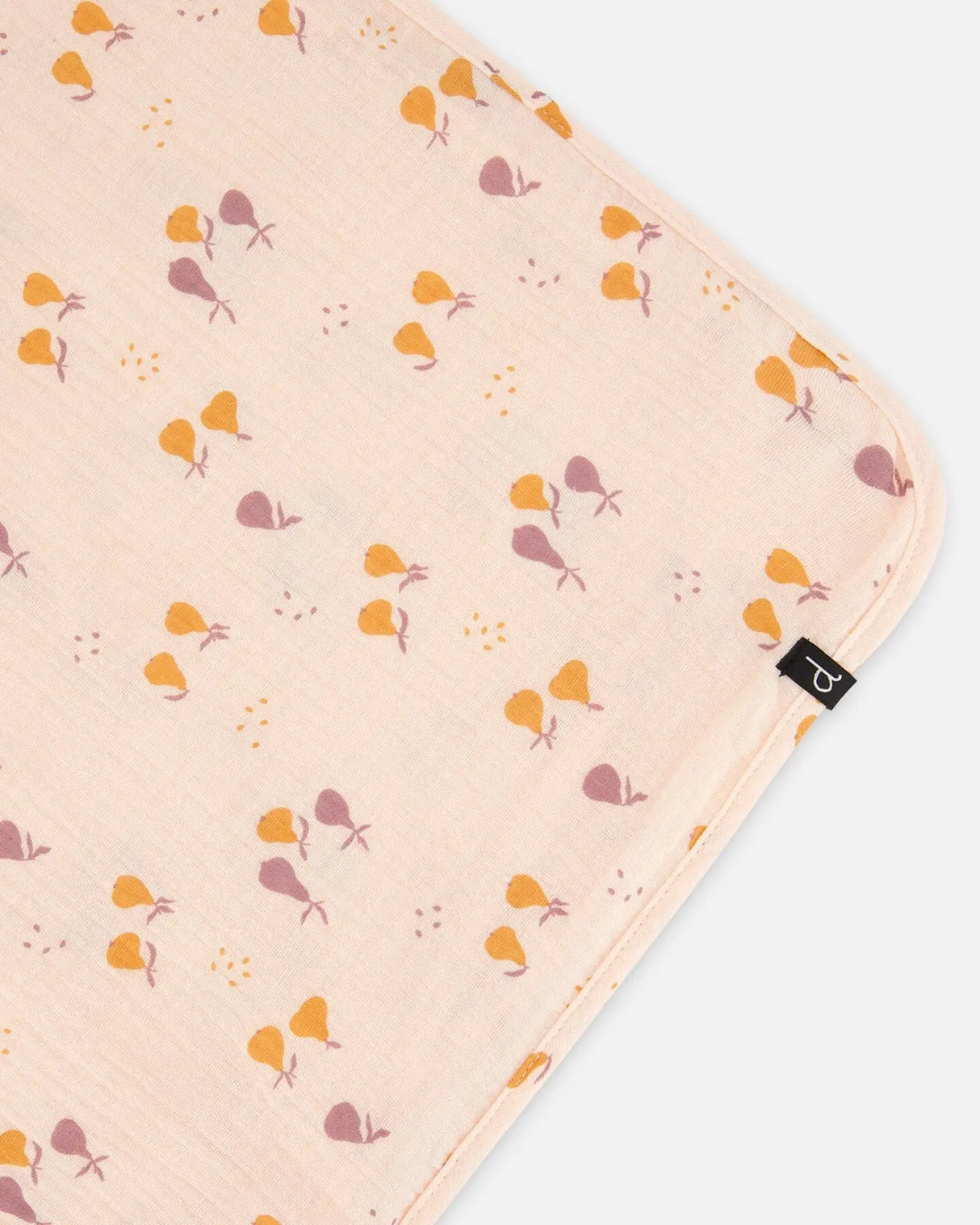 Printed Muslin Blanket Peach With Pears | Deux par Deux | Jenni Kidz