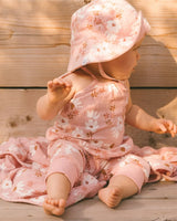 Printed Muslin Blanket Pink And White Flowers | Deux par Deux | Jenni Kidz