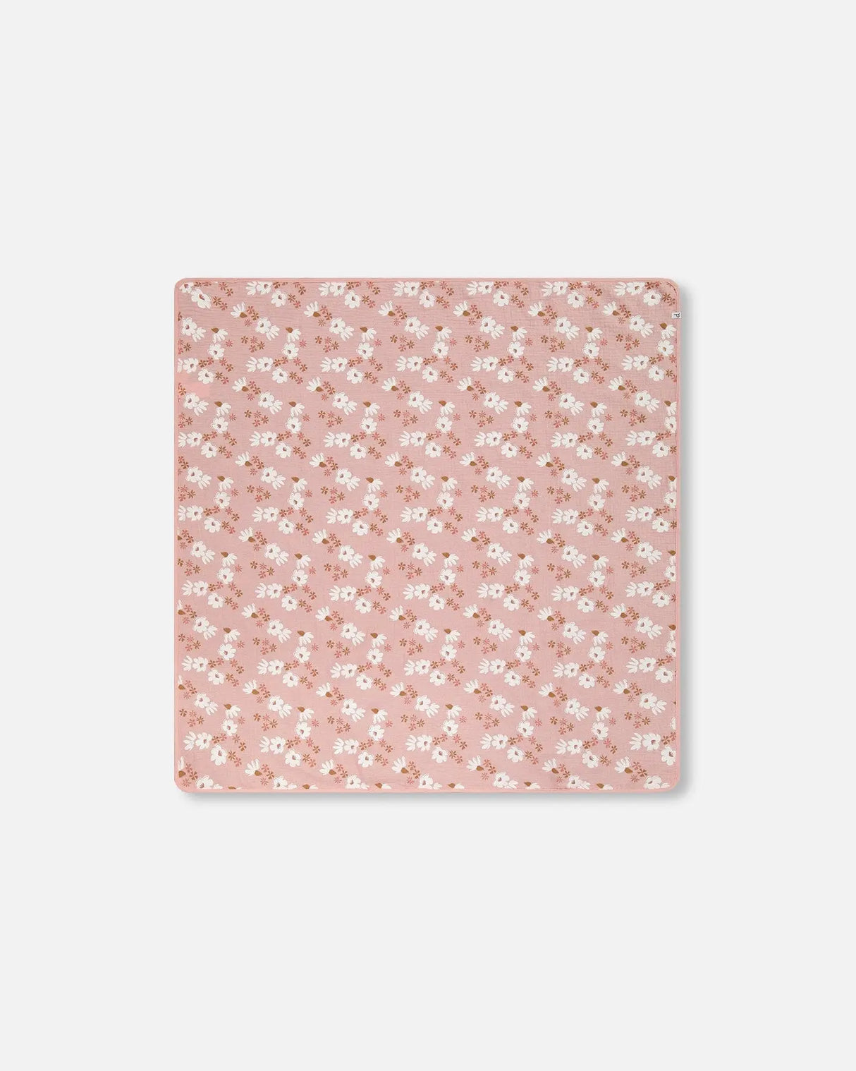 Printed Muslin Blanket Pink And White Flowers | Deux par Deux | Jenni Kidz