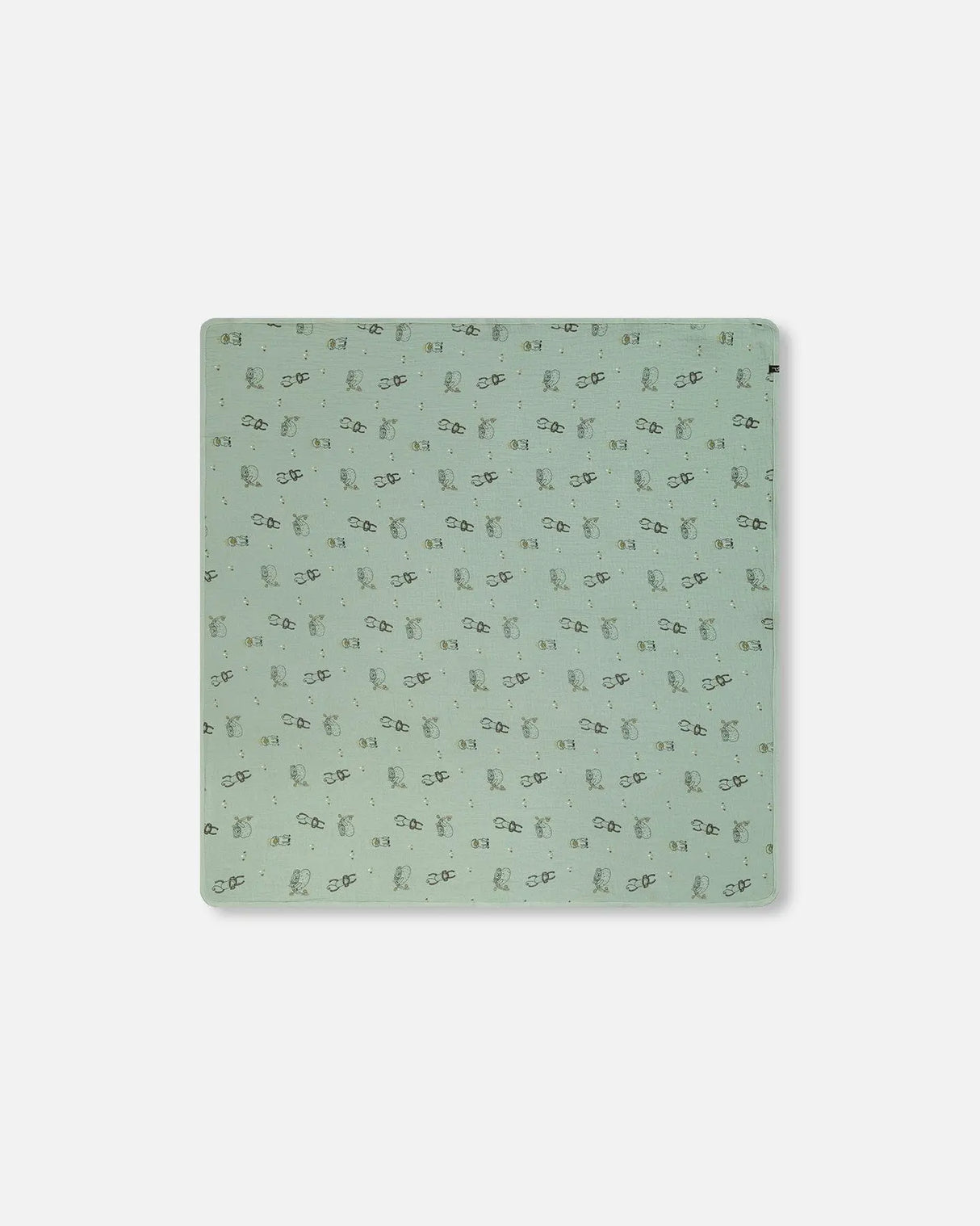 Printed Muslin Blanket Sage Monkey | Deux par Deux | Jenni Kidz