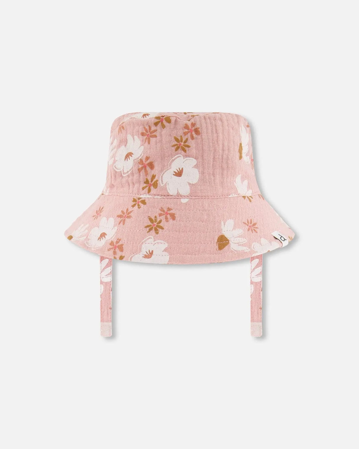 Printed Muslin Bucket Hat Pink And White Flowers | Deux par Deux | Jenni Kidz