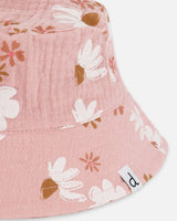 Printed Muslin Bucket Hat Pink And White Flowers | Deux par Deux | Jenni Kidz