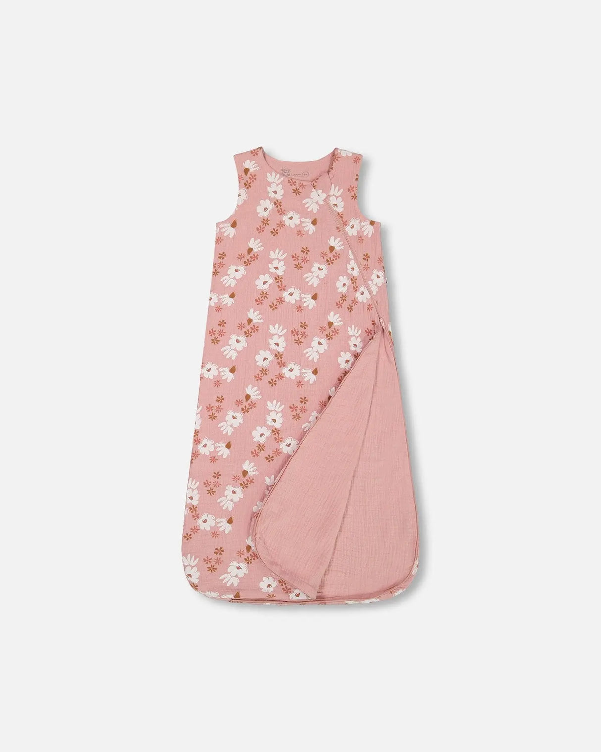 Printed Muslin Sleep Sack Pink And White Flowers | Deux par Deux | Jenni Kidz