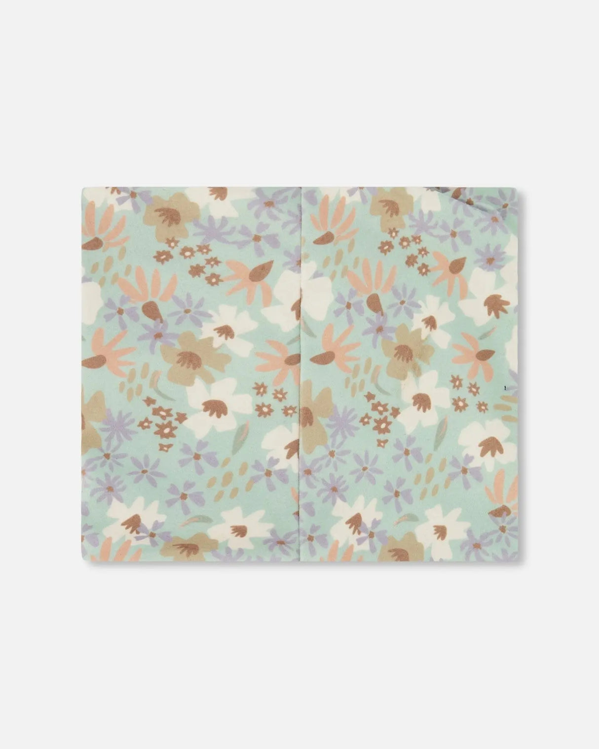 Printed Neck Tube Small White Flowers On Turquoise And Lilac | Deux par Deux | Jenni Kidz