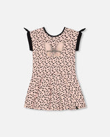 Printed Organic Cotton Dress Black And Pink Butterflies | Deux par Deux | Jenni Kidz