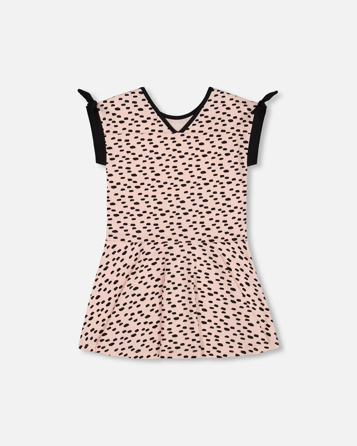 Printed Organic Cotton Dress Black And Pink Butterflies | Deux par Deux | Jenni Kidz