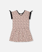 Printed Organic Cotton Dress Black And Pink Butterflies | Deux par Deux | Jenni Kidz