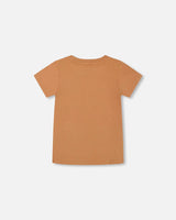 Printed Organic Cotton Tee Orange Sunset | Deux par Deux | Jenni Kidz