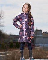 Printed Rain Coat With Hat Rainbow On Shiny Background | Deux par Deux | Jenni Kidz