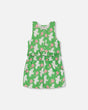 Printed Romper With Frills Green With White And Pink Bird | Deux par Deux | Jenni Kidz