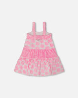 Printed Terry Beach Dress Pink And White | Deux par Deux | Jenni Kidz