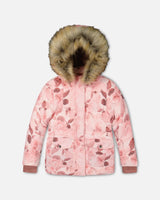 Puffy Jacket Printed Rose Petals | Deux par Deux | Jenni Kidz