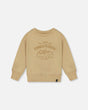 Pullover Graphic Sweatshirt Beige | Deux par Deux | Jenni Kidz