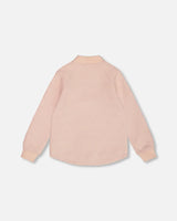 Quilted Long Sleeve Overshirt Light Pink | Deux par Deux | Jenni Kidz