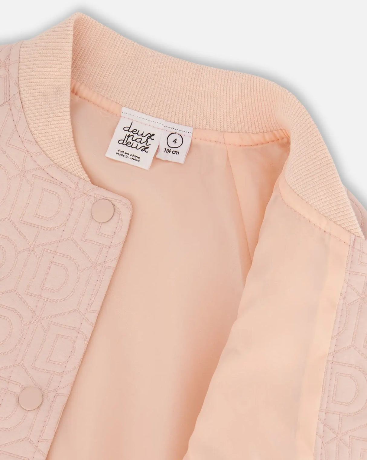 Quilted Long Sleeve Overshirt Light Pink | Deux par Deux | Jenni Kidz