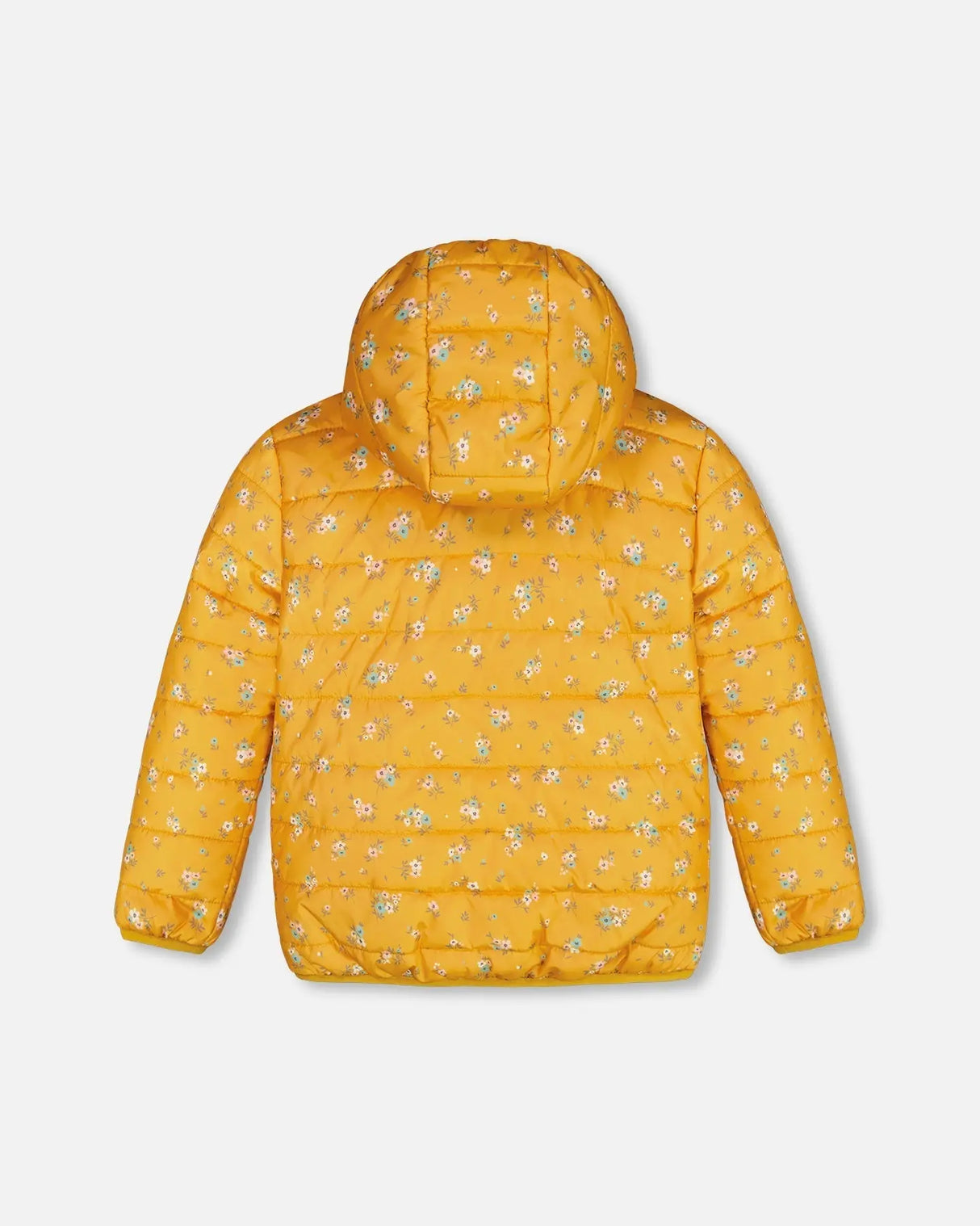 Quilted Mid-Season Jacket Yellow Little Flowers Print | Deux par Deux | Jenni Kidz